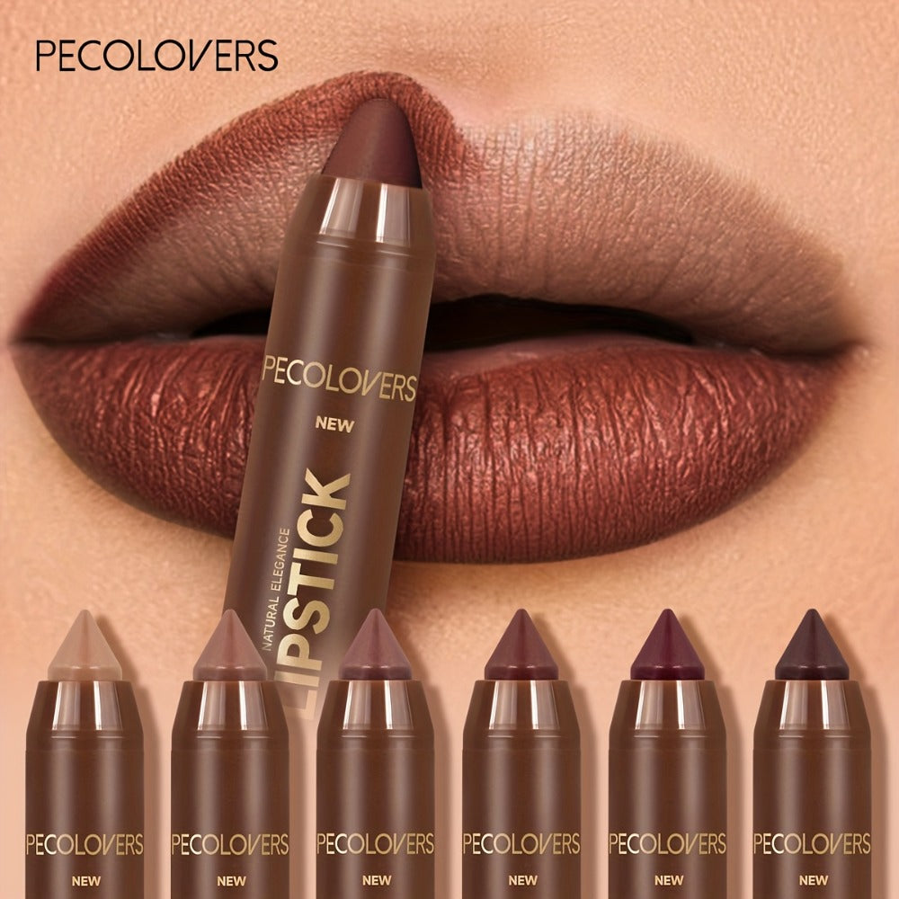 Non-Smearing Contour Lip Liner Set 6 Pcs, Smooth Paste Matte Formula Precise Definition, for Makeup, Travel and Everyday Vanity Use