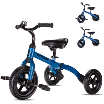 3-in-1 Foldable Toddler Tricycle Balance Bike with Detachable Pedals with the Listed Color, Size or Set Options for Everyday Use