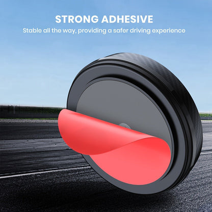 Two-Pack Magnetic Car Phone Mount with Round 4.6cm Heads, Short Bodies and Black Adhesive Dashboard Bases