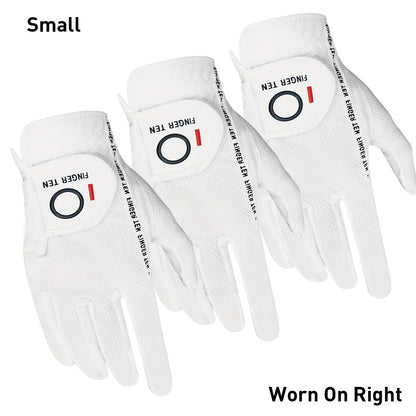 Wet Weather Golf Gloves Rain Grip 3-Pack for Men | Breathable Water-Resistant Golf Gloves for Left & Right Hand