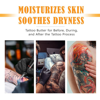 Tattoo Green Soap Cleaning Kit Neebol 8.5oz Concentrated Soap Squeeze Bottle Moisturizing Balm Cream Lint-Free Wipes Complete Skin Care Set