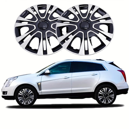 Hubcaps 4pcs Set – 15 Inch & 16 Inch Full Cover Wheel Hub Covers, Snap-On Easy Install, Universal Fit Steel Wheels for Sedan, SUV