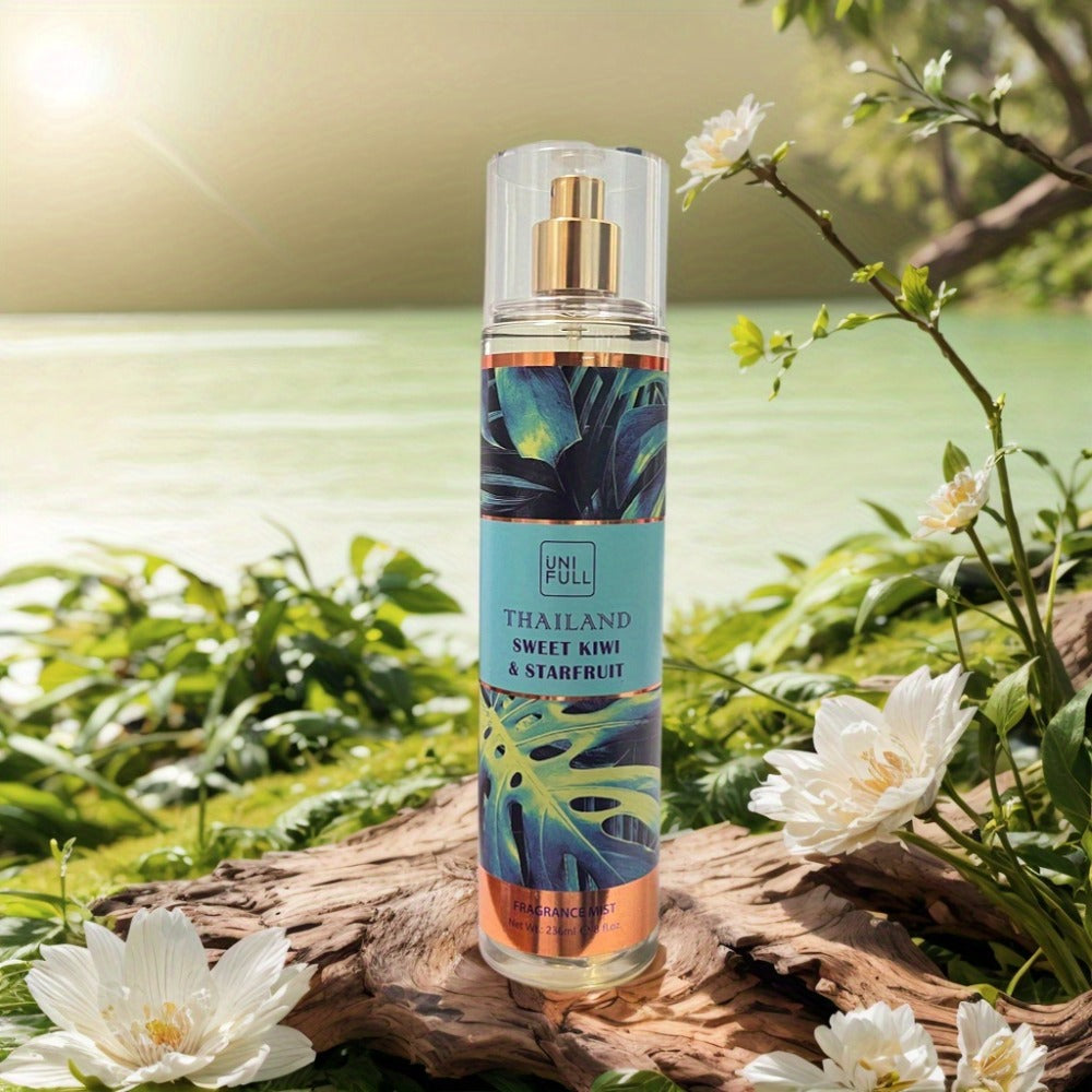 Body Mist Perfume Spray 8oz – 12 Scents Floral Hair & Body Fragrance for Women, Rose, Cherry Blossom, Beach, Long-Lasting Light Scent