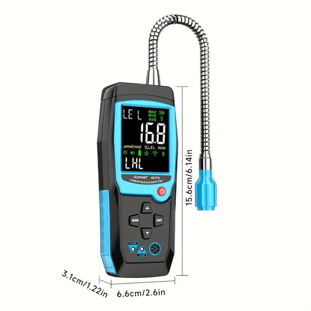 Gas Leak Detector Combustible Gas Detector Aicevoos AS-F12 Natural Gas Methane Tester Sound for Entryways, Bedrooms and Living Spaces