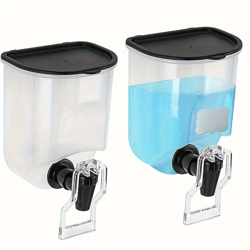 Mouthwash Dispenser Wall Mounted 2-Pack 21 oz Plastic Container - No Electricity Required for an Everyday Personal Care Routine