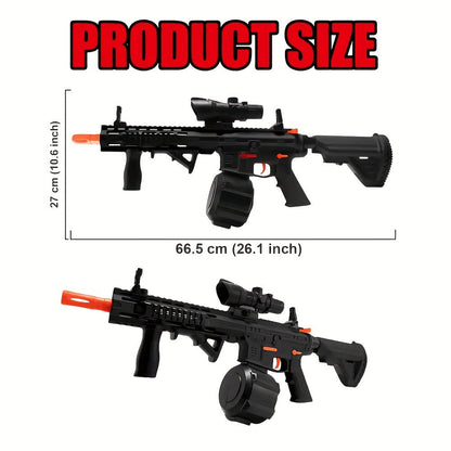 Rechargeable Electric Splash Ball Toy Gun, USB Rechargeable Outdoor Shooting Rifle for Kids Boys