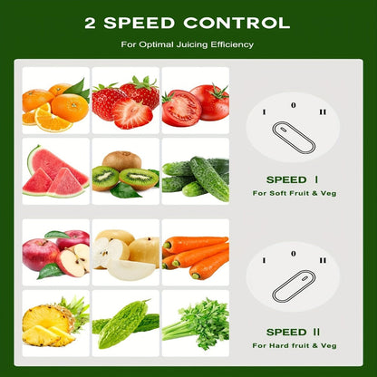 Centrifugal Juicer Machine 3-Inch Wide Mouth 3-Speed Settings – High Juice Yield Fast Extraction for Fruits & Vegetables | Easy Clean