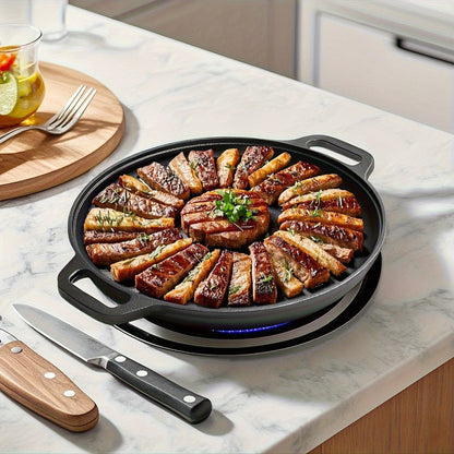 Pre-Seasoned Cast Iron Pan Set – Non-Stick Multifunctional Skillet for Pizza Home Kitchen Outdoor Cooking