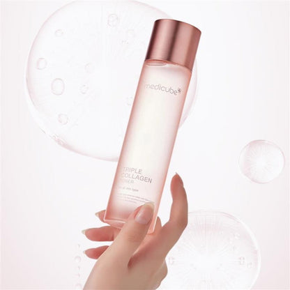 Collagen Face Toner 140ml Triple Collagen Deep Hydration Plumping Toner with Hyaluronic Acid for Bath Time, Home Spa and Personal Care