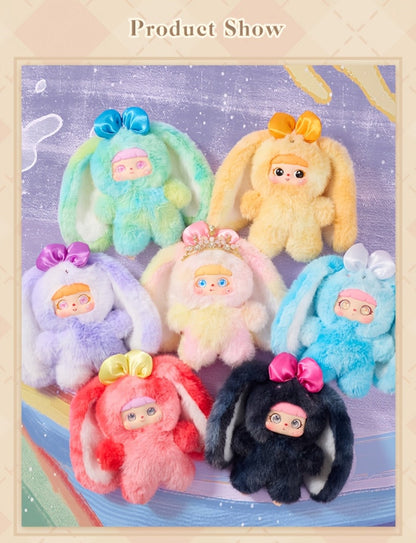 Plush Toy Kawaii Rabbit with Detachable Face Panel and Assorted Character Styling for Display