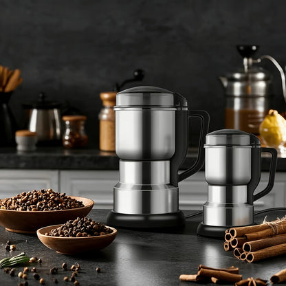 Electric Coffee Grinder 300W 25000RPM, 8-Blade Stainless Steel Spice & Grain Mill for Coffee Beans