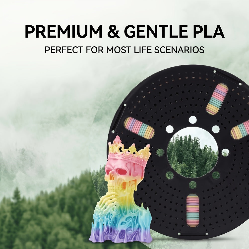 Ender 3 5 Neo PLA Filament 1.75mm 1kg 2.2LB High Gloss Low Warping – Black White Dual Tri Rainbow Multicolor Shiny Finish Smooth Extrusion
