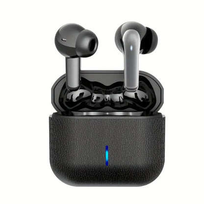 Bass Stereo Wireless Earphones Bluetooth 5.4, Playtime In-Ear Earbuds with Noise Cancelling Mic & LED Display