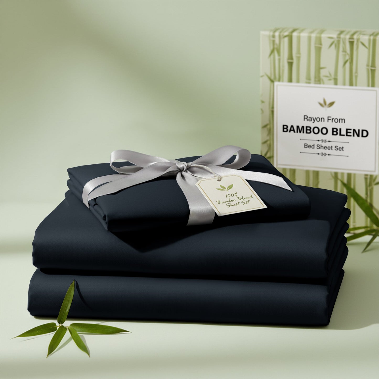 Bed Sheet Set 30% Bamboo Viscose 70% Polyester in 3- or 4-Piece Sizing with 16-Inch Pocket