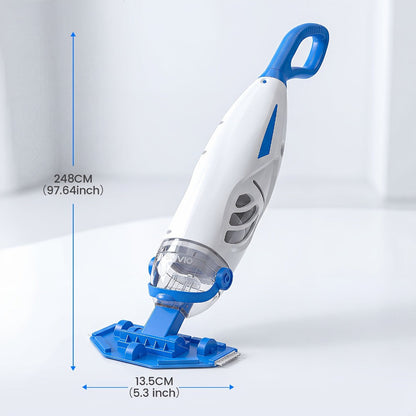 Cordless Pool Vacuum Cleaner with Telescopic Pole, 15.8 GPM Powerful Suction, 60-Min Runtime