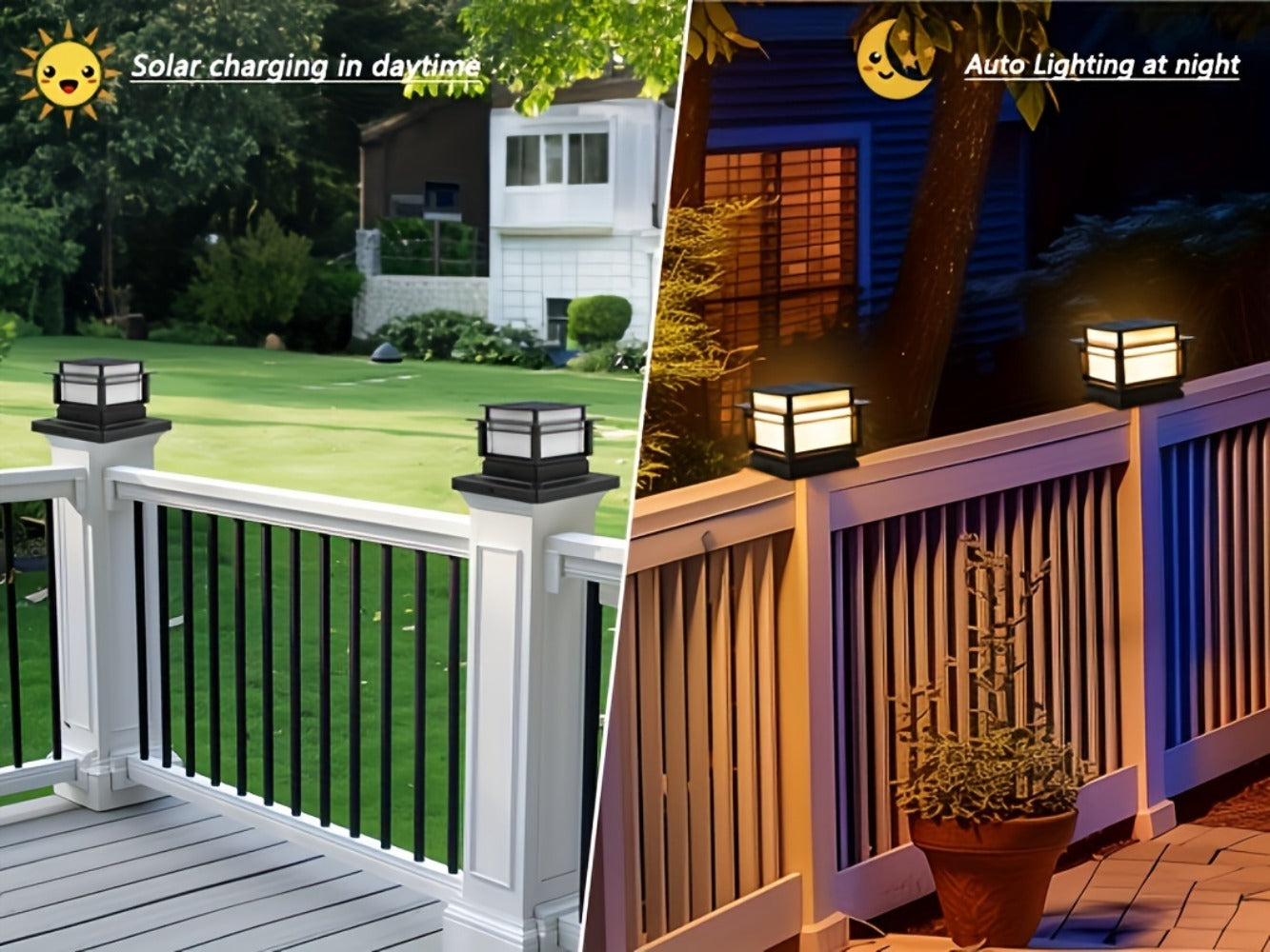 Solar Post Cap Lights for Fence Deck 6 Pack - Outdoor Bright LED for Garden Porch Patio Stair for an Everyday Personal Care Routine