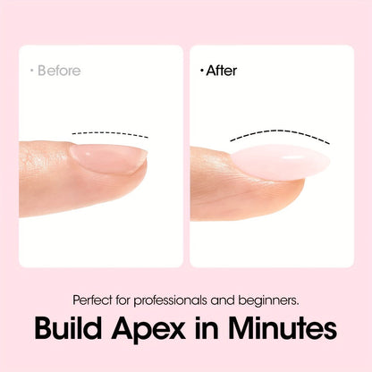 Hard Gel Nail Extension Builder Gel 7-in-1 Self-Leveling – 28+ Day Wear, LED UV Cured, 15ml, Clear Pink Nude Baby Pink Milky White