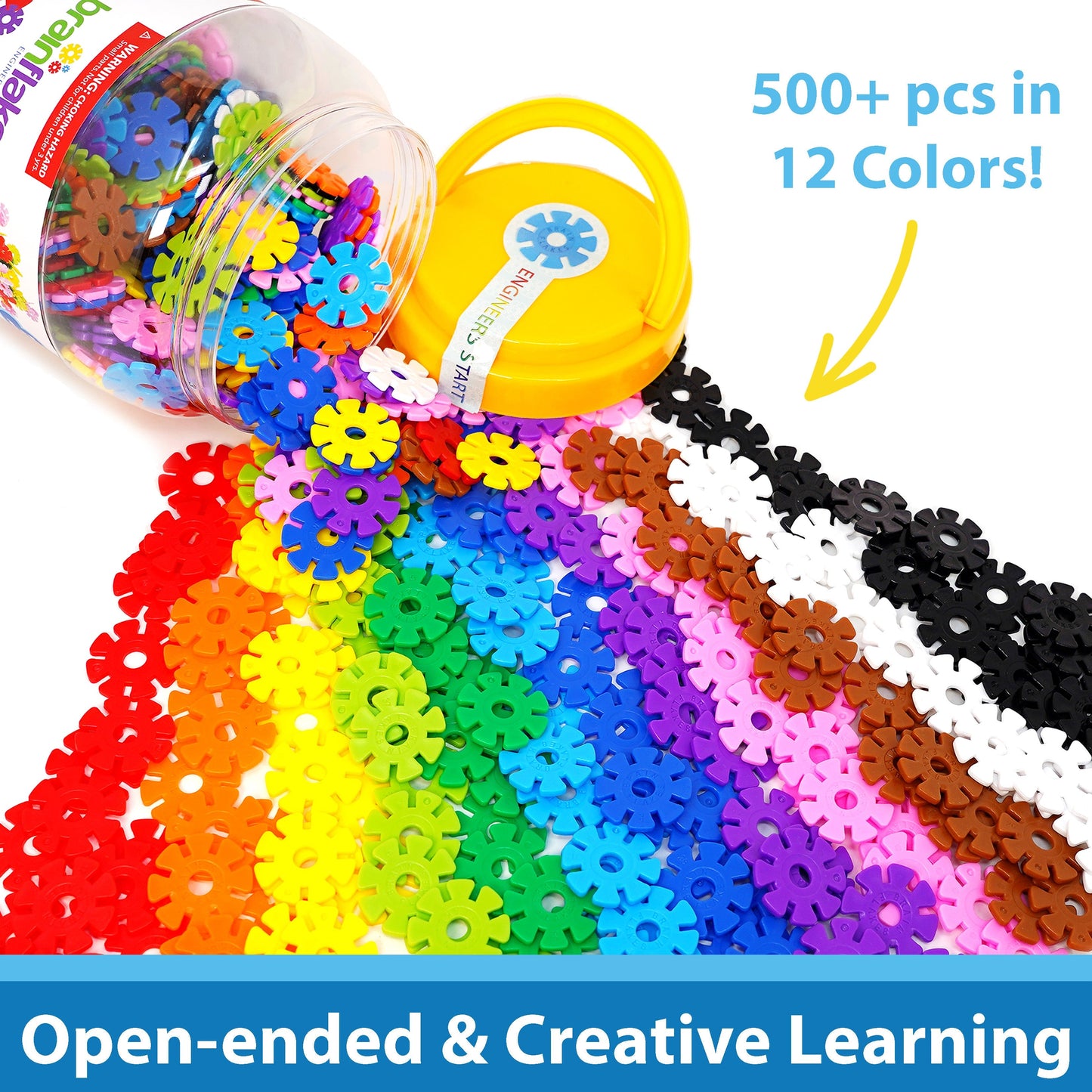 Brain Flakes Interlocking Disc Building Set 500 Pcs with the Listed Color, Size or Set Options for Everyday Use