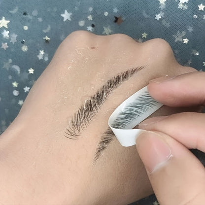 6D Eyebrow Tattoo Stickers Waterproof 8 Pcs for Women Girls, for Temporary Body Art, Festivals and Costumes