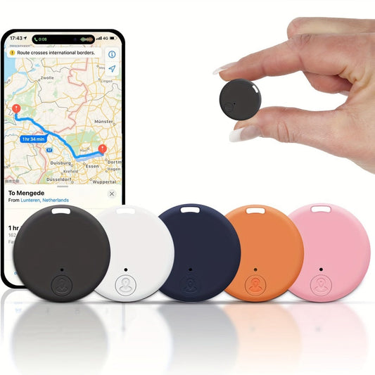 Six-Pack Round Bluetooth Key Finders in White, Black and Mixed Colors with App-Based Audible Locator
