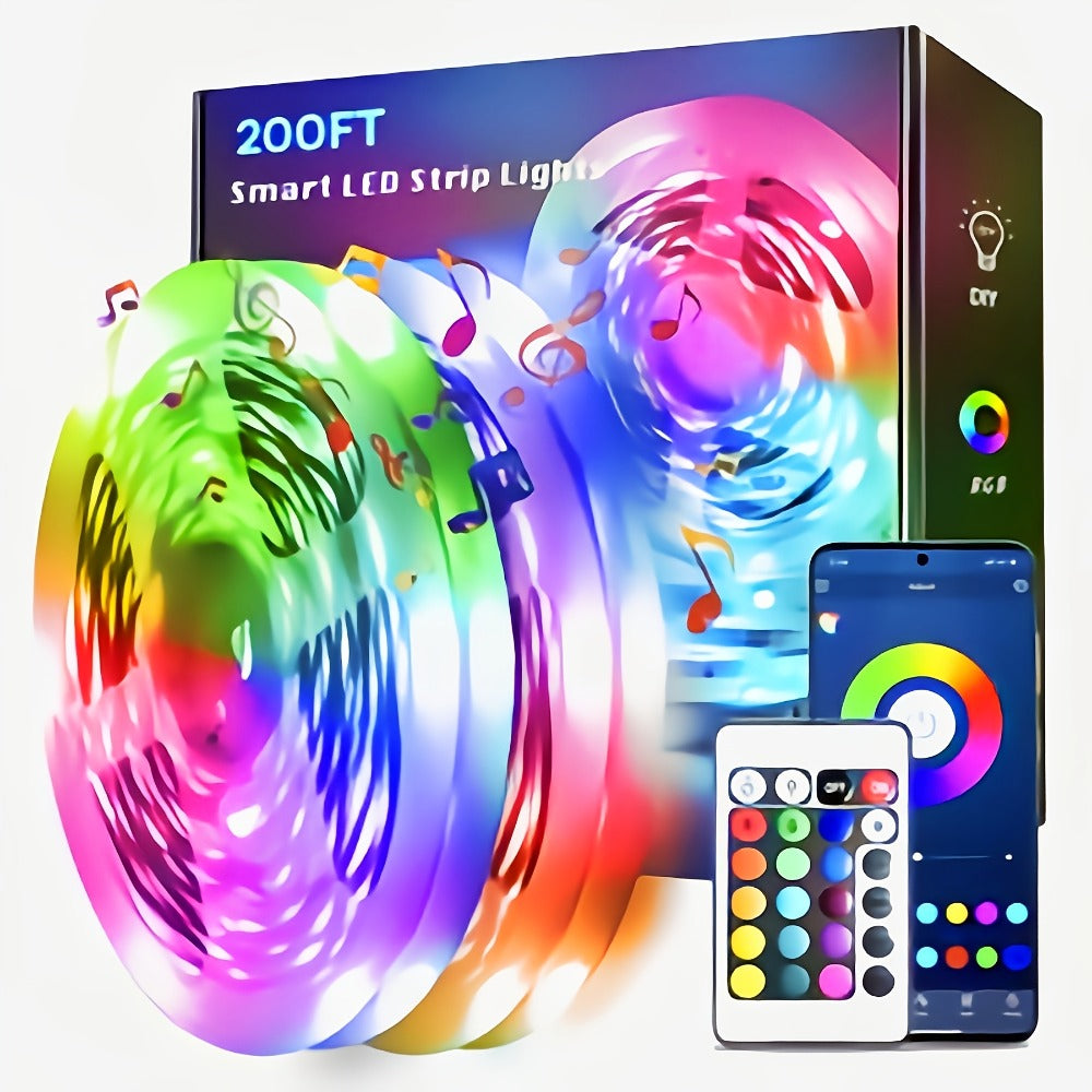 RGB LED Strip Lights Music Sync Color Changing for an Everyday Personal Care Routine, with the Listed Configuration
