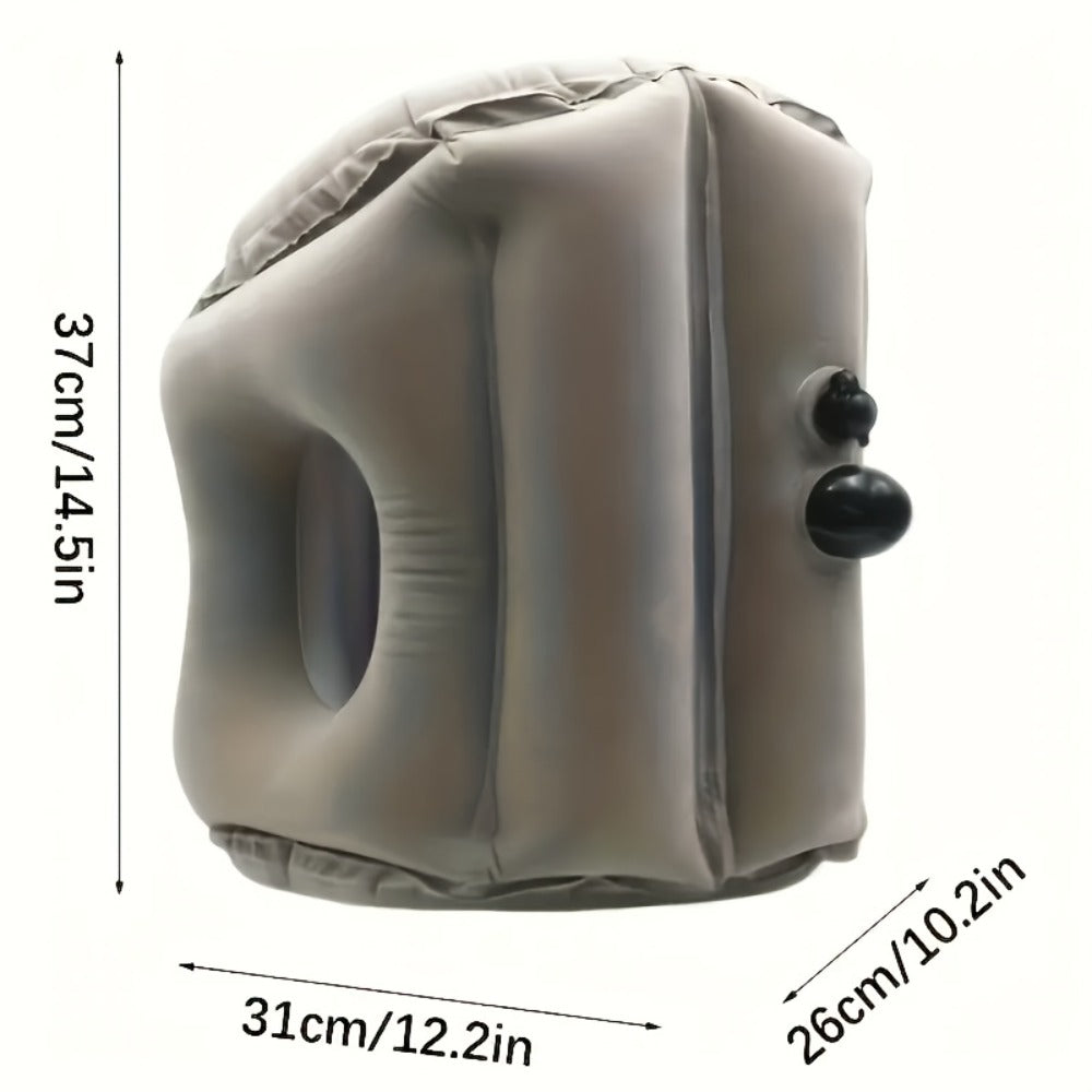 Inflatable Travel Neck Pillow Portable Air Cushion Microfiber Cover Neck Support for Airplane for Entryways, Bedrooms and Living Spaces