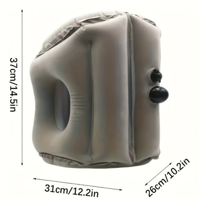 Inflatable Travel Neck Pillow Portable Air Cushion Microfiber Cover Neck Support for Airplane for Entryways, Bedrooms and Living Spaces