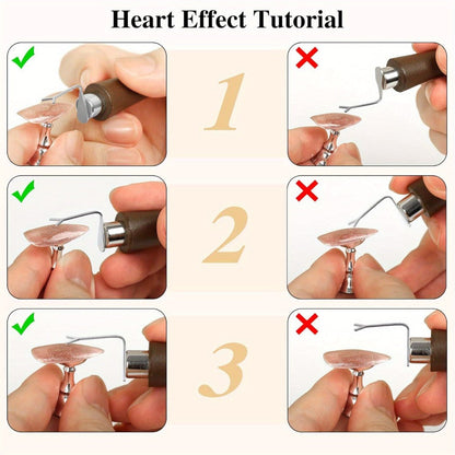 4-in-1 Y-Shaped Cat Eye Nail Magnet Stick Double Head – Heart & Multi-Pattern Magnetic Tool for Cat Eye Gel Polish Nail Art