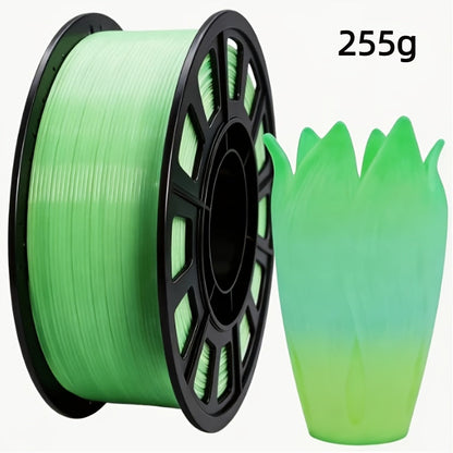 Gradient Rainbow PLA Filament 1.75mm 32 Colors, Shiny Multicolor Fast Color-Changing 250g Spool for FDM 3D Printers