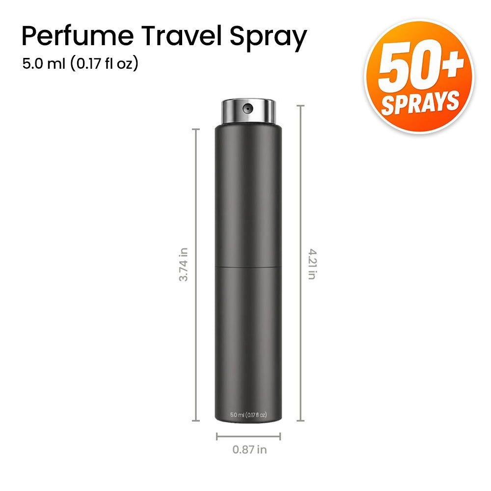 Acqua Di Gio EDT Travel Spray for Men 5ml Portable Atomizer Aquatic Fresh Cologne Bergamot for Bath Time, Home Spa and Personal Care