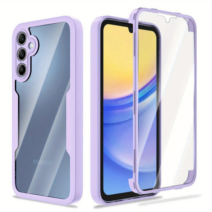 Samsung Galaxy A-Series Rugged Case with Built-In Screen Protector – Full Body Shockproof Phone Cover for Galaxy A15 A16 A17 A36 A37 A56 A57