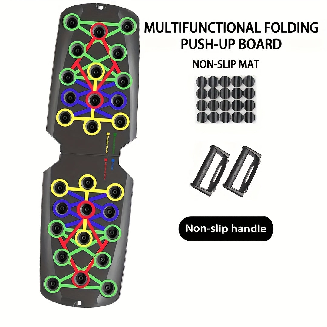 Push Up Board Multifunctional Color-Coded Chest Workout System, Adjustable Home Gym Equipment for Chest, Shoulders