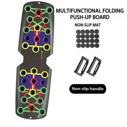 Push Up Board Multifunctional Color-Coded Chest Workout System, Adjustable Home Gym Equipment for Chest, Shoulders