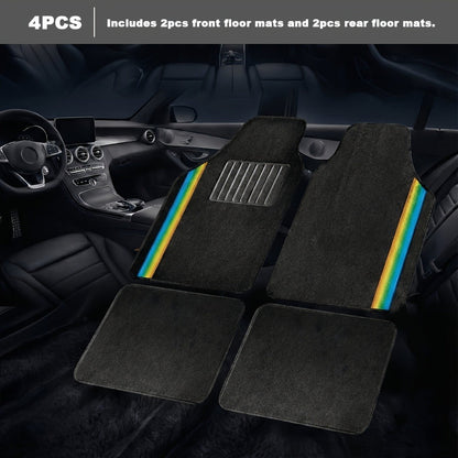 Crystal Bling Car Floor Mats for Women – Sparkling Diamond & Flash Glitter Universal Non-Slip Waterproof Auto Floor Pads