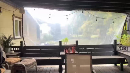 Clear Tarp Transparent PE Tarpaulin with Grommets, Rainproof Cover for Porch Canopy Henhouse Plant Camping & Outdoor Garden