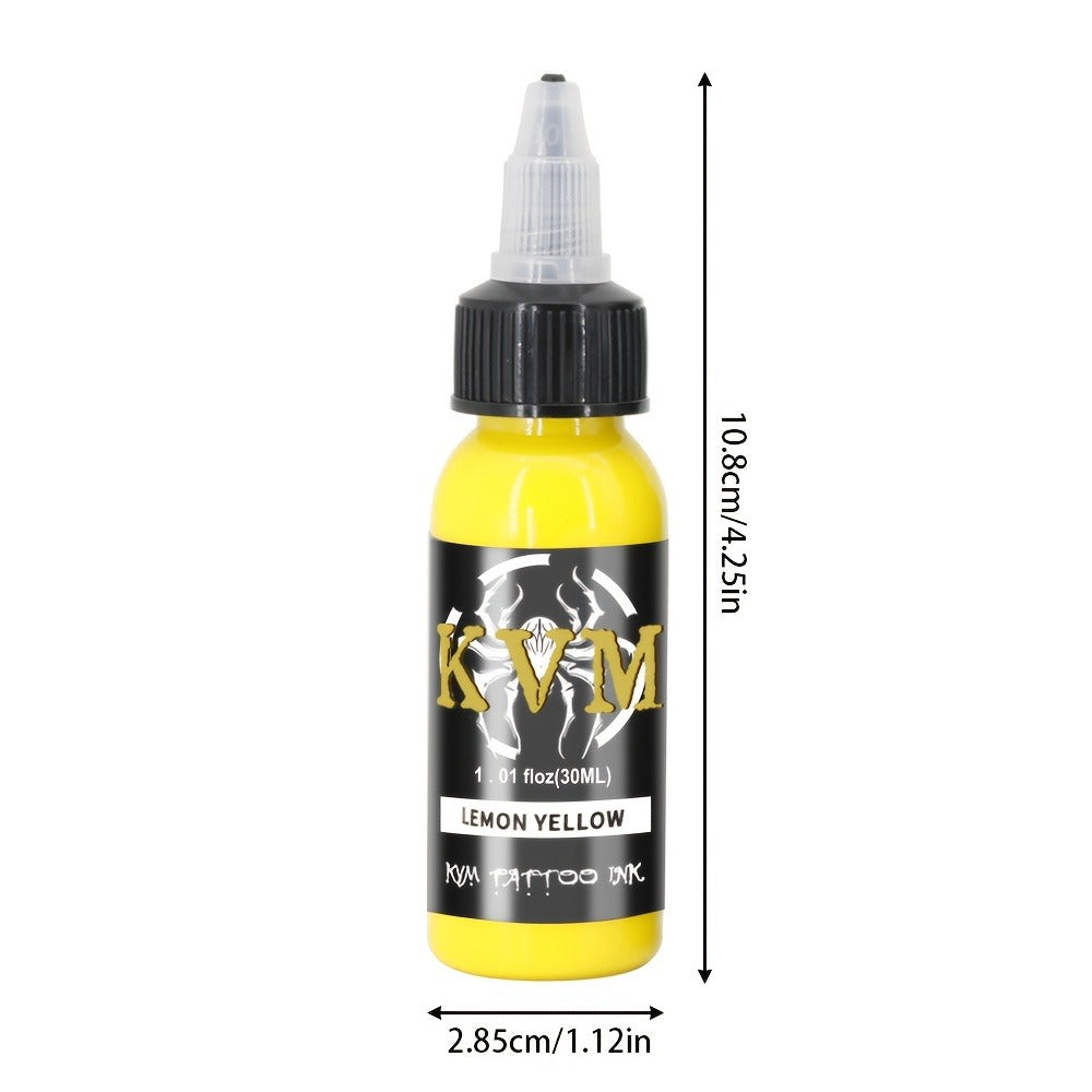 Tattoo Ink 7- or 14-Color Set with 1oz 30ml Bottles and Three Palette Configurations with Item-Specific Color, Capacity and Bottle Choices