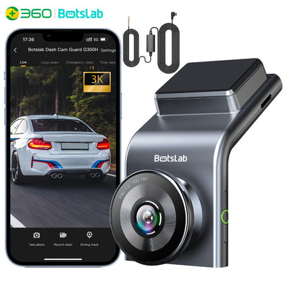Botslab G300H Pro Dash Camera with 3K Label, Built-In WiFi and GPS, Plus Card or Hardwire Kit Bundles