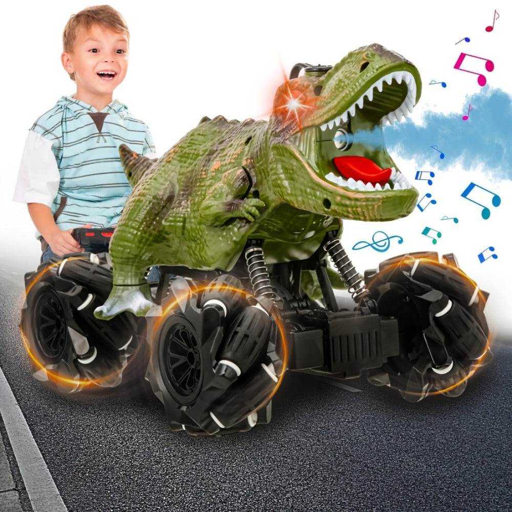 Monster Stunt RC Car with LED Lights Sound & Mist Spray – 360° Drift Remote Control Monster Truck, All-Terrain Indoor Outdoor Toy for Boys