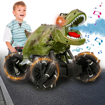 Monster Stunt RC Car with LED Lights Sound & Mist Spray – 360° Drift Remote Control Monster Truck, All-Terrain Indoor Outdoor Toy for Boys