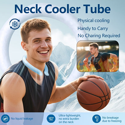Cooling Neck Ring 3-Pack – Wearable Ice Gel Tube Wrap for Hot Weather, Outdoor Sports, Heat Relief & Hot Flashes, Freezes at 28°C