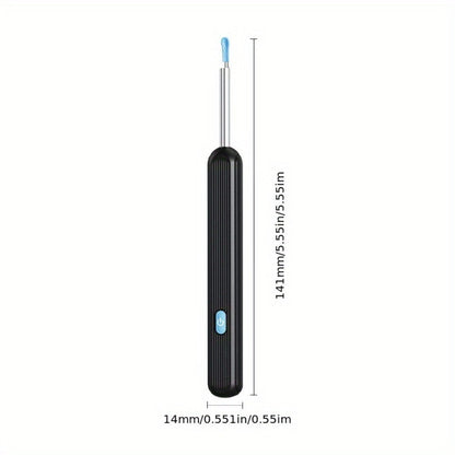 1080P Ear Wax Removal Tool with Camera – Wi-Fi Ear Cleaning Kit with 6 Spoons & Tweezers, Rechargeable, Visual Ear Cleaner for Safe Ear Care