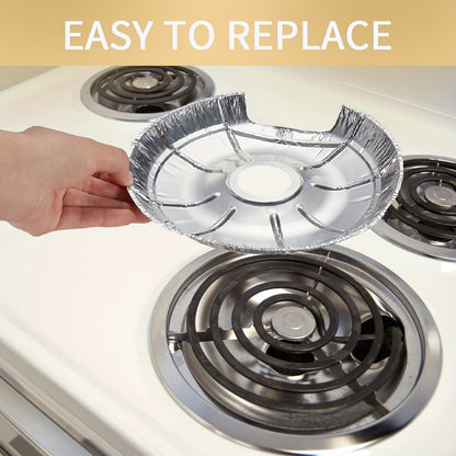 Aluminum Stove Burner Liners 50 Pack for Entryways, Bedrooms and Living Spaces, with the Listed Configuration