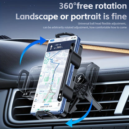 Car Wireless Charger Mount for Samsung Galaxy Z Fold 15W Auto-Clamping Fast Charging Holder, 360° Rotating Ball Joint