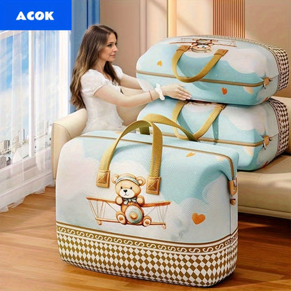 Large Capacity Moisture-Proof Storage Bag for Blankets, Clothes & Bedding – Extra Large Organizer Bag for Moving