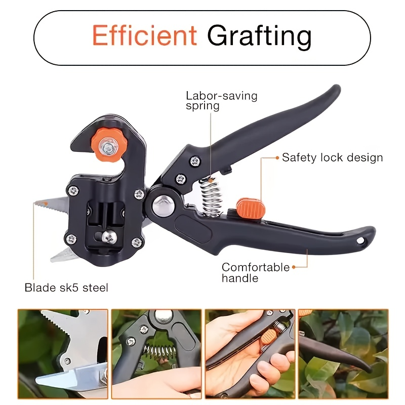 Grafting Pruning Shears Professional Garden Grafting Tool, Branch Cutter Secateur & Grafting Scissors for Fruit Tree Vaccination