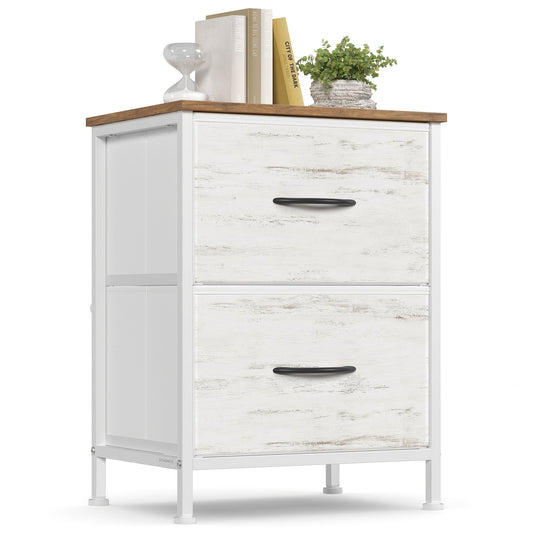 Dresser shown in the Rustic White + Honey Brown option