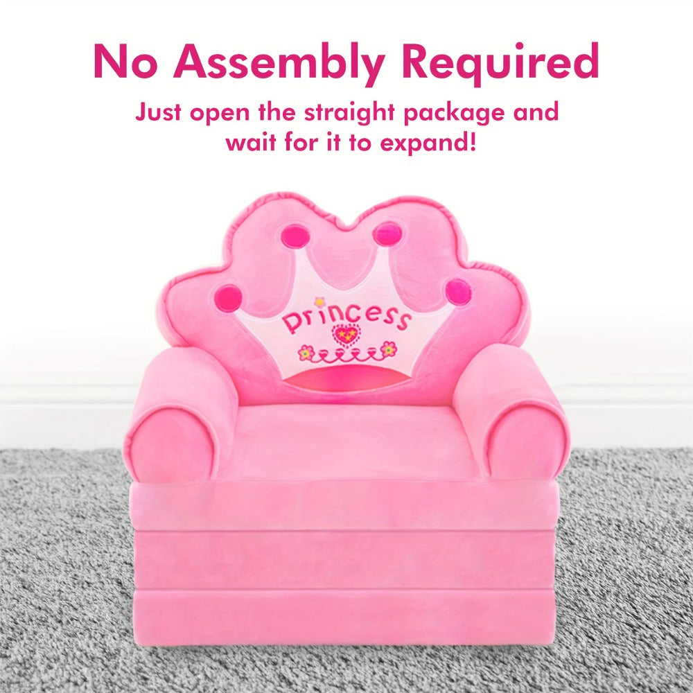 2-in-1 Foldable Kids Convertible Sofa Chair for Kids' Room and Bedroom detail image