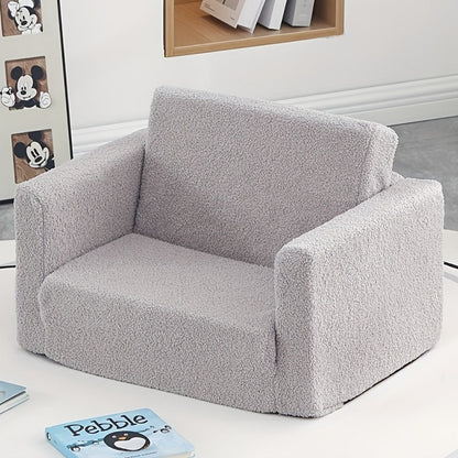 2-in-1 Foldable Kids Convertible Sofa Chair with Fold-Out Lounger for Kids' Room detail image - detail view 9