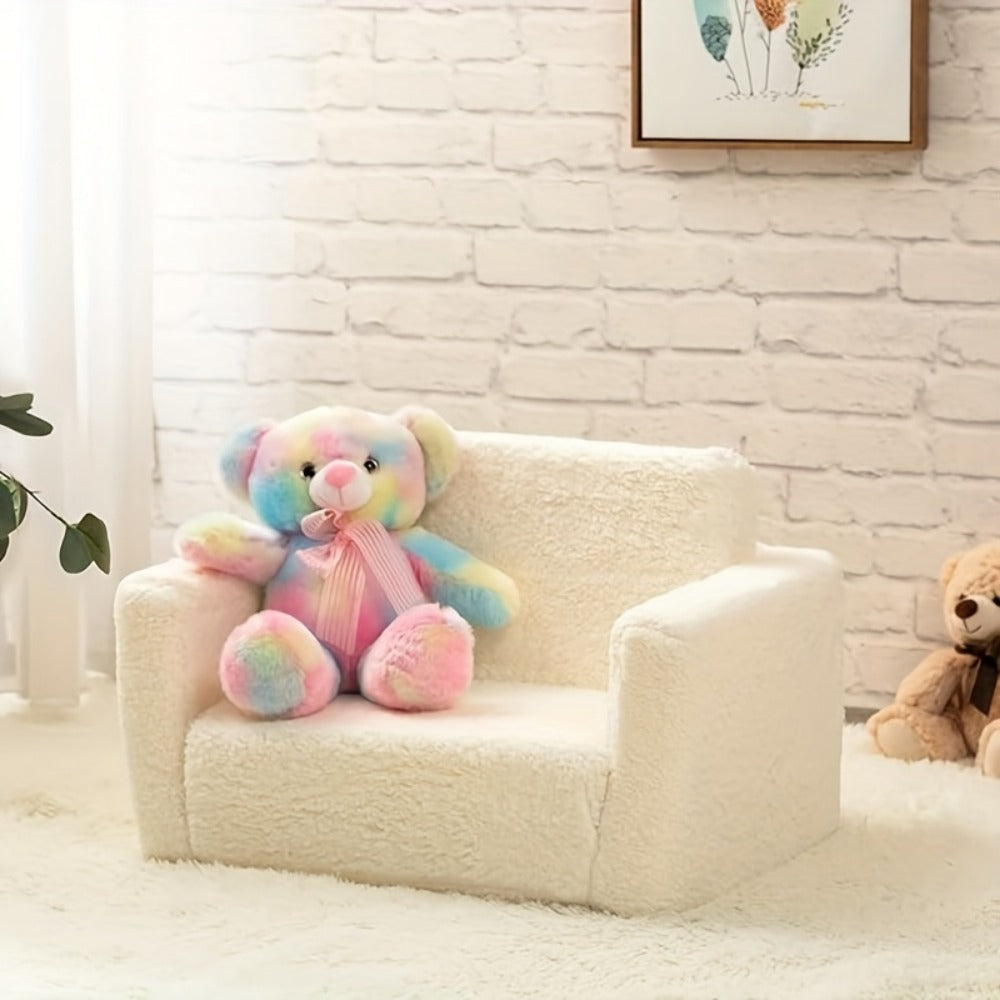 2-in-1 Foldable Kids Convertible Sofa Chair with Fold-Out Lounger detail image - detail view 7