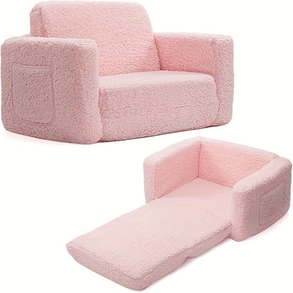 Kids Sofa shown in the pink color option